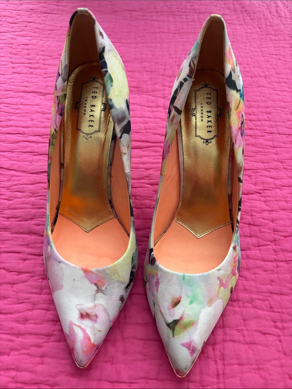 Ted Baker Multicolor Floral Pointed-Toe Pumps - Picture 2 of 10